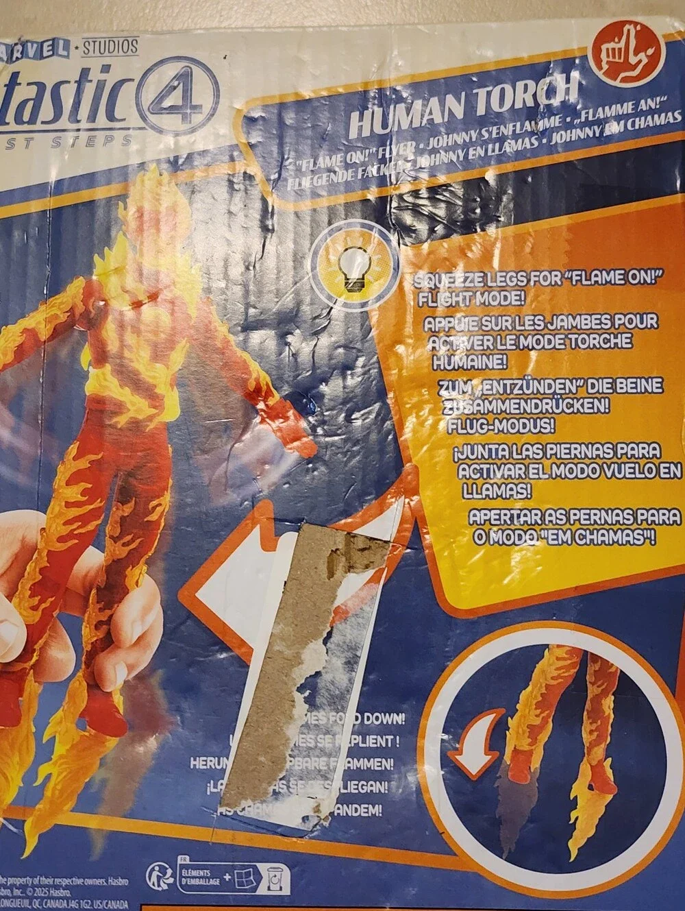 Marvel Fantastic Four First Steps Human Torch 10” Figure Brand New Flame On